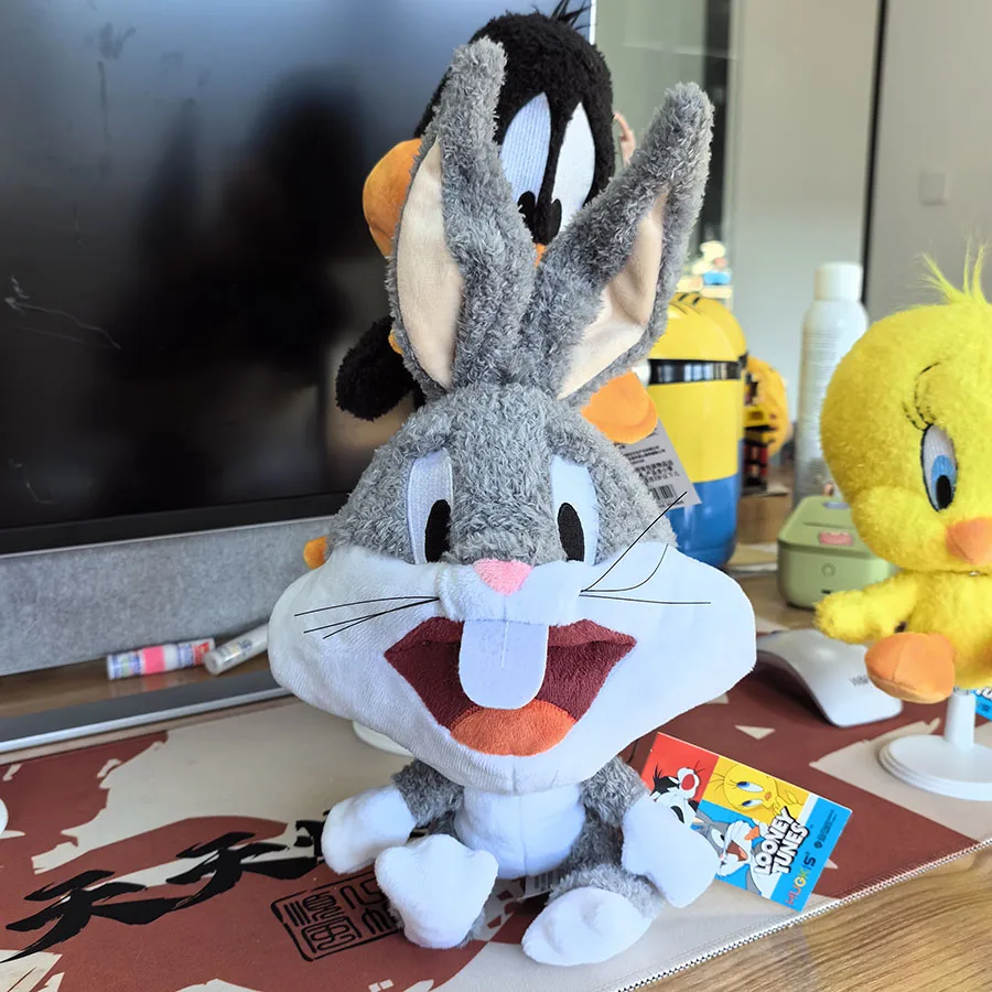 Neue 20 cm Looney Tunes Cartoon Plüschtier Tweety Daffy Sylvest Tasmanian Evil Bugs Bunny Stofftierpuppe Großer Kopf Figur Geschenk – Detail 3