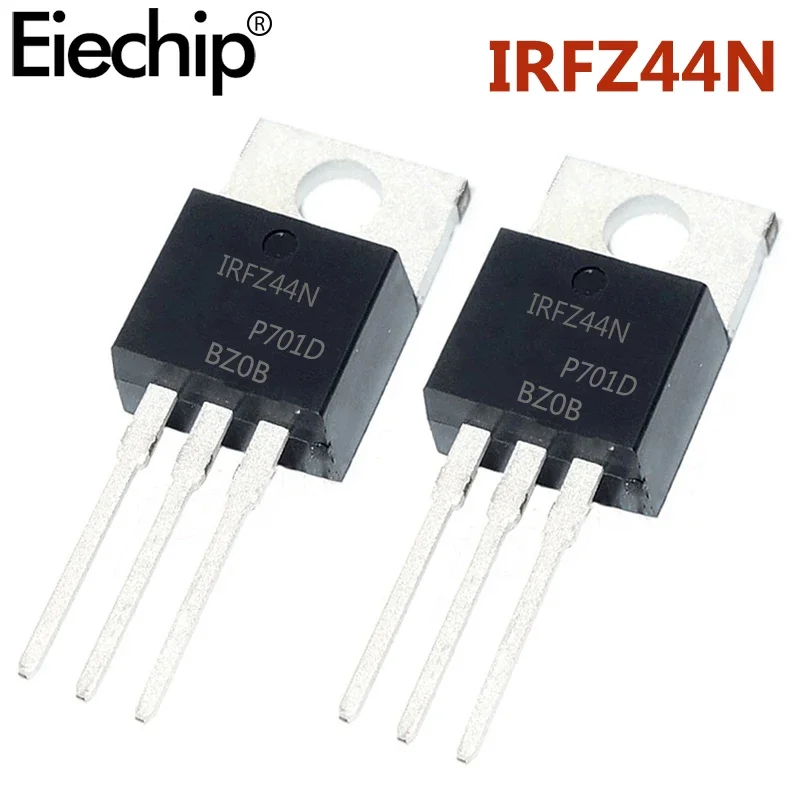 Transistors à effet de champ, IRFZ44N IRFZ44 MOSFET TO-220 MOSFET de puissance IRFZ44NPBF 49A 55V, nouveaux et originaux, 10 pièces