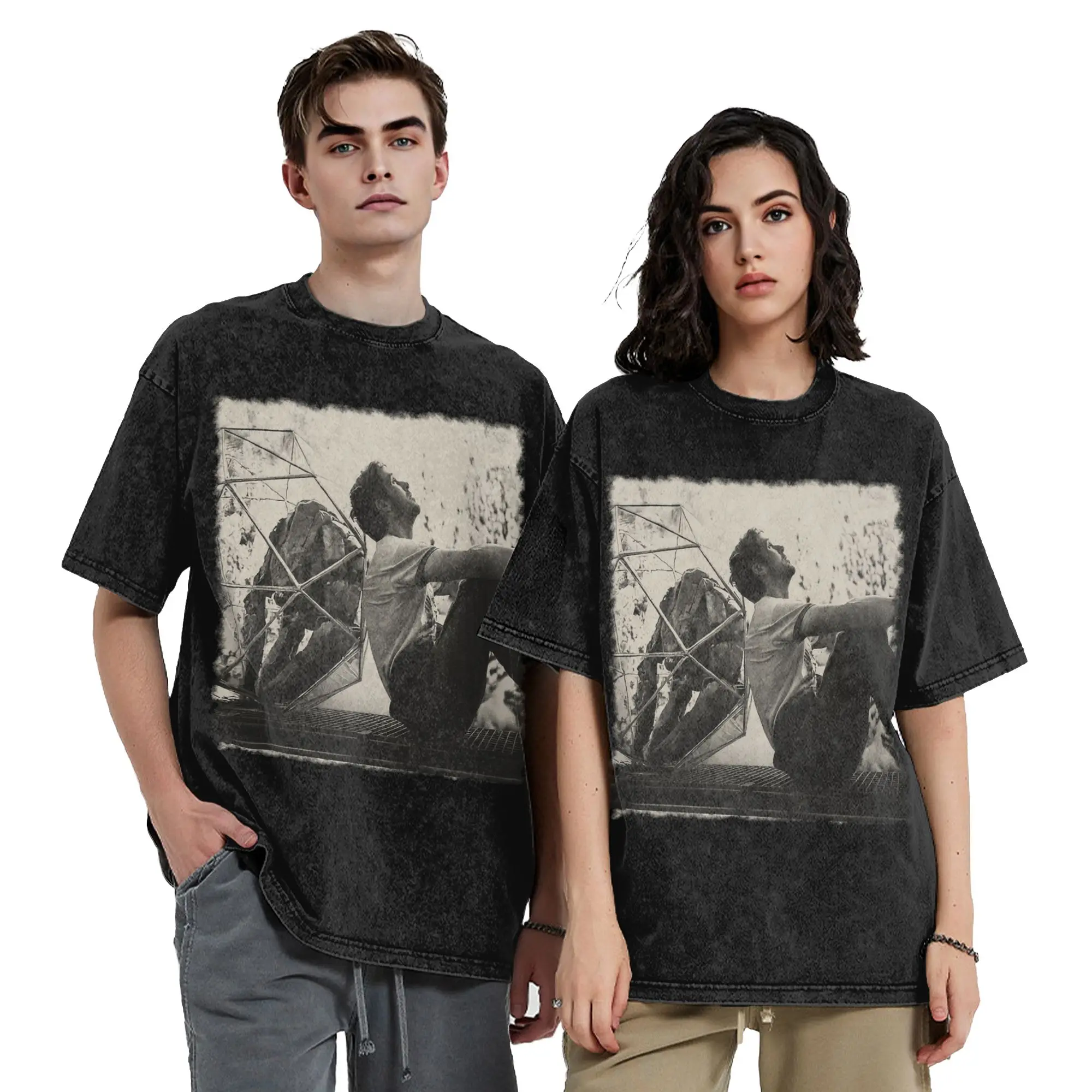 Vintage Rockys and Ryland Grace Project Hail Mary Washed T Shirt Streetwear Hip Hop Vintage T-Shirt  Tees Men Women 100% Cotton view 2