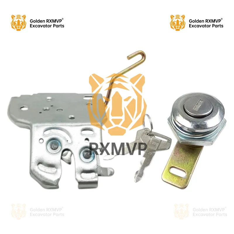 excavator accessories For Kobelco SK60 65 75-8 Excavator Rear cover lock Engine cap lock Bonnet catch Hood lock High-quality