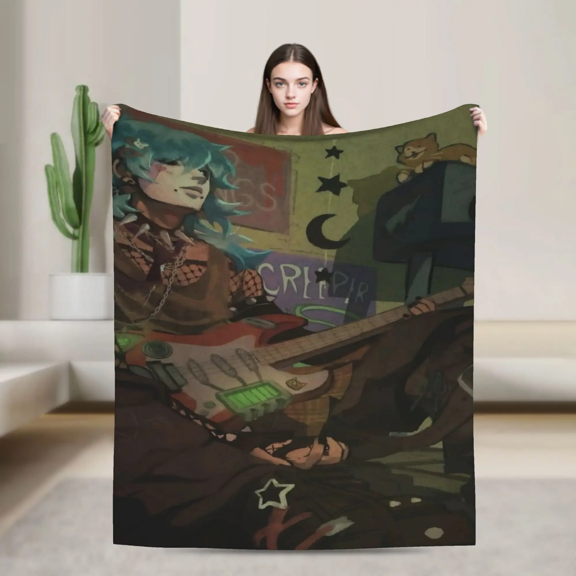 Cozy  Sally Face Sal Fisher Indie Blanket Stuff Room Decorative  Throw Blankets Super Soft Flannel for Outdoor