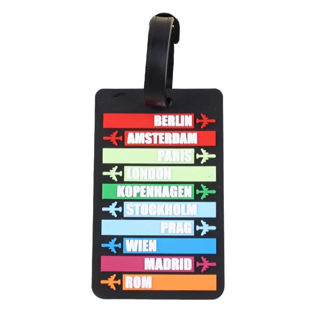 PVC Country Name Luggage Tag Baggage Name Tags Boarding Pass Airplane Suitcase Tag Holiday Travel