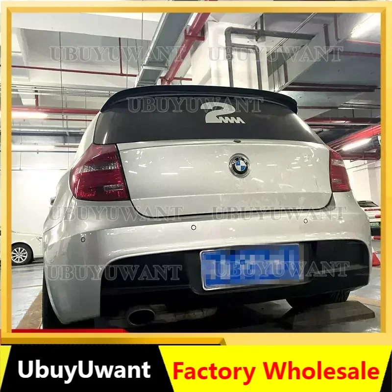 For BMW 1 Series E87 E81 Wholesale Carbon Fiber Rear Trunk Lid Car Spoiler Ducktail Lip Wings 2004 - 2011 116i 118i 120i 125i