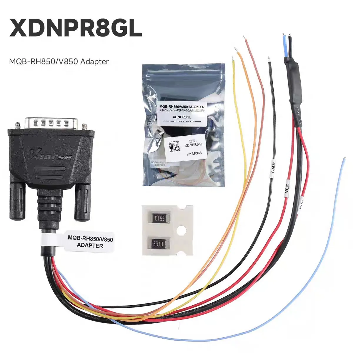 

Xhorse XDNPR8GL VVDI MQB-RH850 V850 Adapter No wire cutting or warping required Foot harness