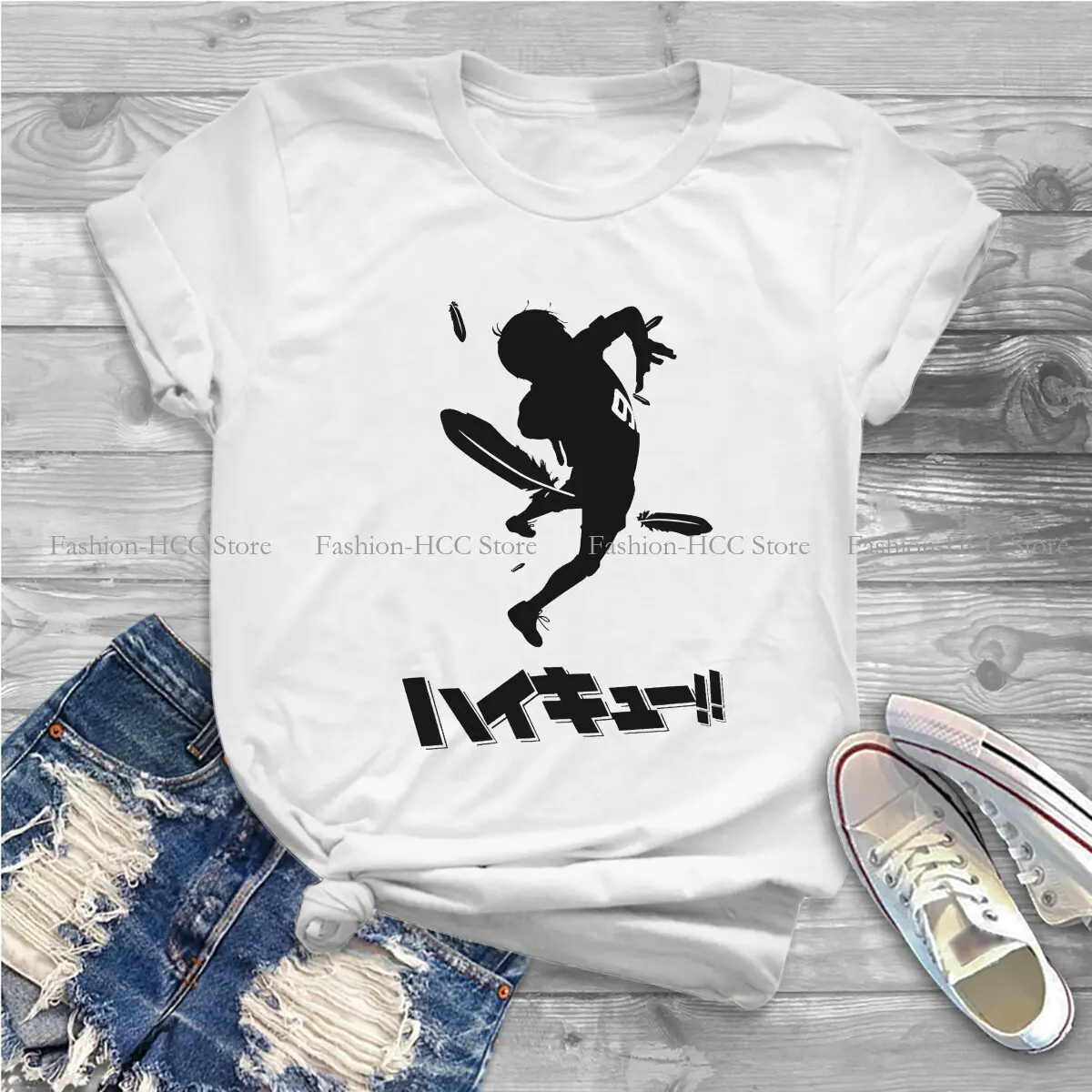 Kageyama Style Polyester TShirt Haikyuu Cartoon Anime Top Quality Creative Clothes  T Shirt