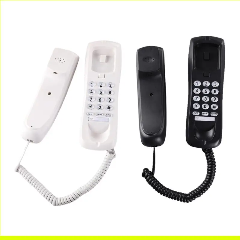 SZSU Landline Telephone with Mute and Redial Functions Easy Install Wall Phone