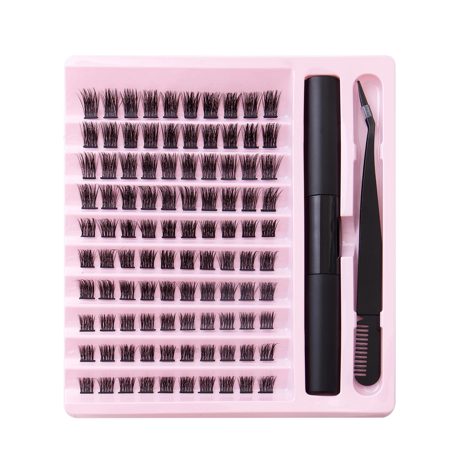 Bond En Seal Wimpers Kit 100Pcs Clusters Natuur Wimpers Extensie Set D Curl Individuele Wimper Lash Professionals Make-Up