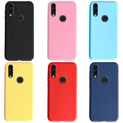 화웨이 P30 라이트 P20 프로 P20 라이트 P 스마트 플러스 Z Y5 Y6 Y7 Y9 프라임 2019 소프트 백 커버 케이스, 캔디 컬러 실리콘 휴대폰 케이스