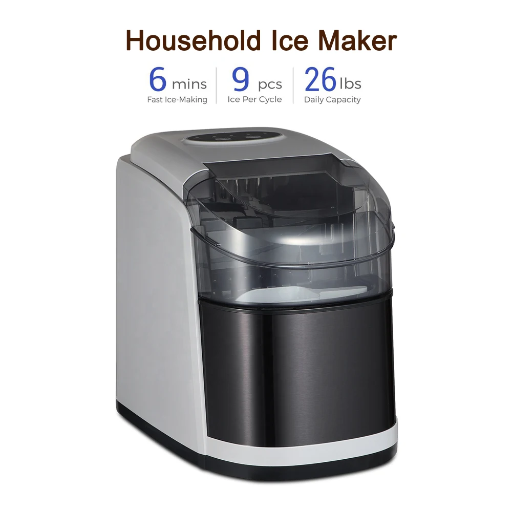 ITOP Ice Maker Household Small Ice Cube Automatic Countertop Machine Cylindrical Shape Ice Cycle Time 6-12 Mins 110V 220V