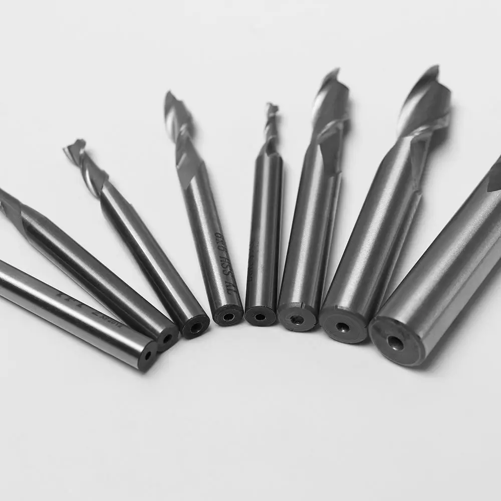 CNC Straight Shank End Fresas, Madeira-Cortador de Ferramentas, Carpintaria Brocas, 2 Flauta, Alta Qualidade, 1 Pc, 5Pcs