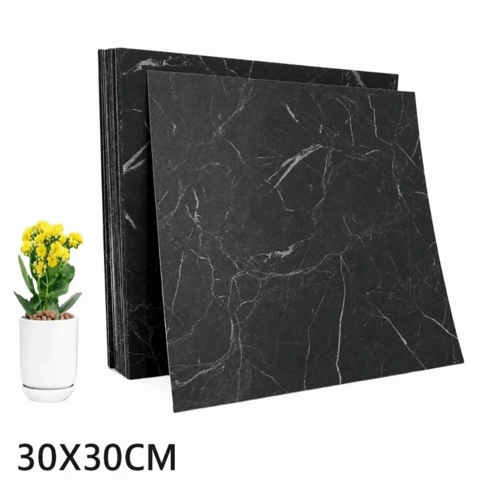 Refurbishment Self Adhesive Floor Tile PVC Marble Texture Vinyl Floor Tile Water Proof 30X30CM Wall Floor Decal Kitchen Use