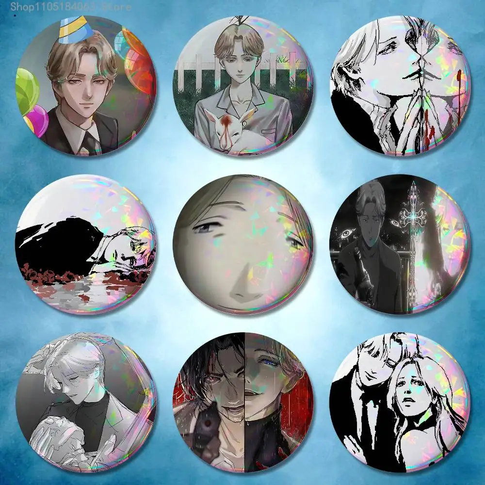 Johan Liebert M-Monster Badges Button Round Creative Pin Brooch Badge Bag Decor Accessories Fans Collect Friends Gifts
