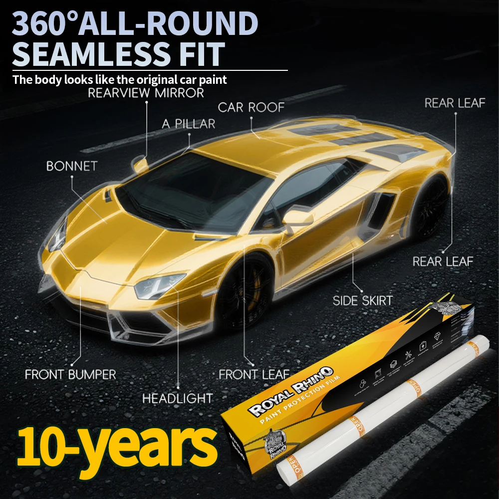 

10 лет, высокое качество, ТПУ, 8,5 мил, глянцевая прозрачная защитная пленка для автомобильной краски PPF, глянцевая PPF 1,52 м * 15 м/рулон, простая установка, самовосстанавливающаяся