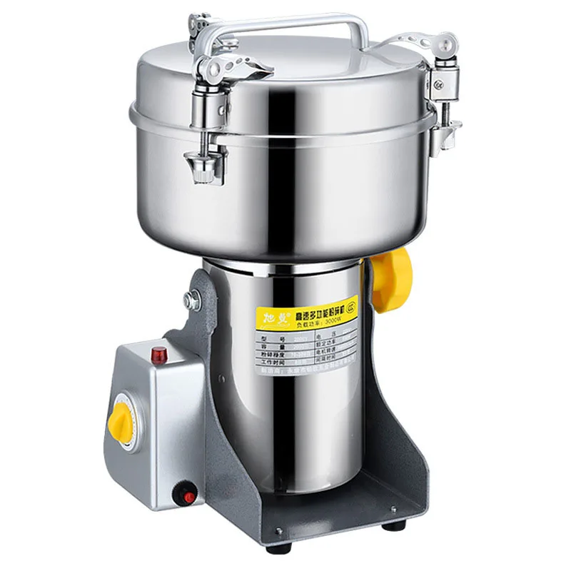KOTUMY 2500g Commercial Grinder 220V - Stainless Steel Superfine Powder Machine for Chinese Herbs Spices Grains