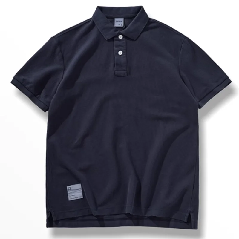 Fashionable and Versatile Pure Cotton Polo Shirt with Collar - Perfect for Summer