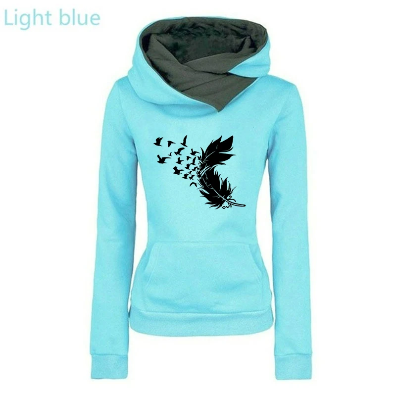 New Printing Hoodies Hooded Top Women Sweatshirt Long-sleeved Autumn Casual Hooded Streetwear