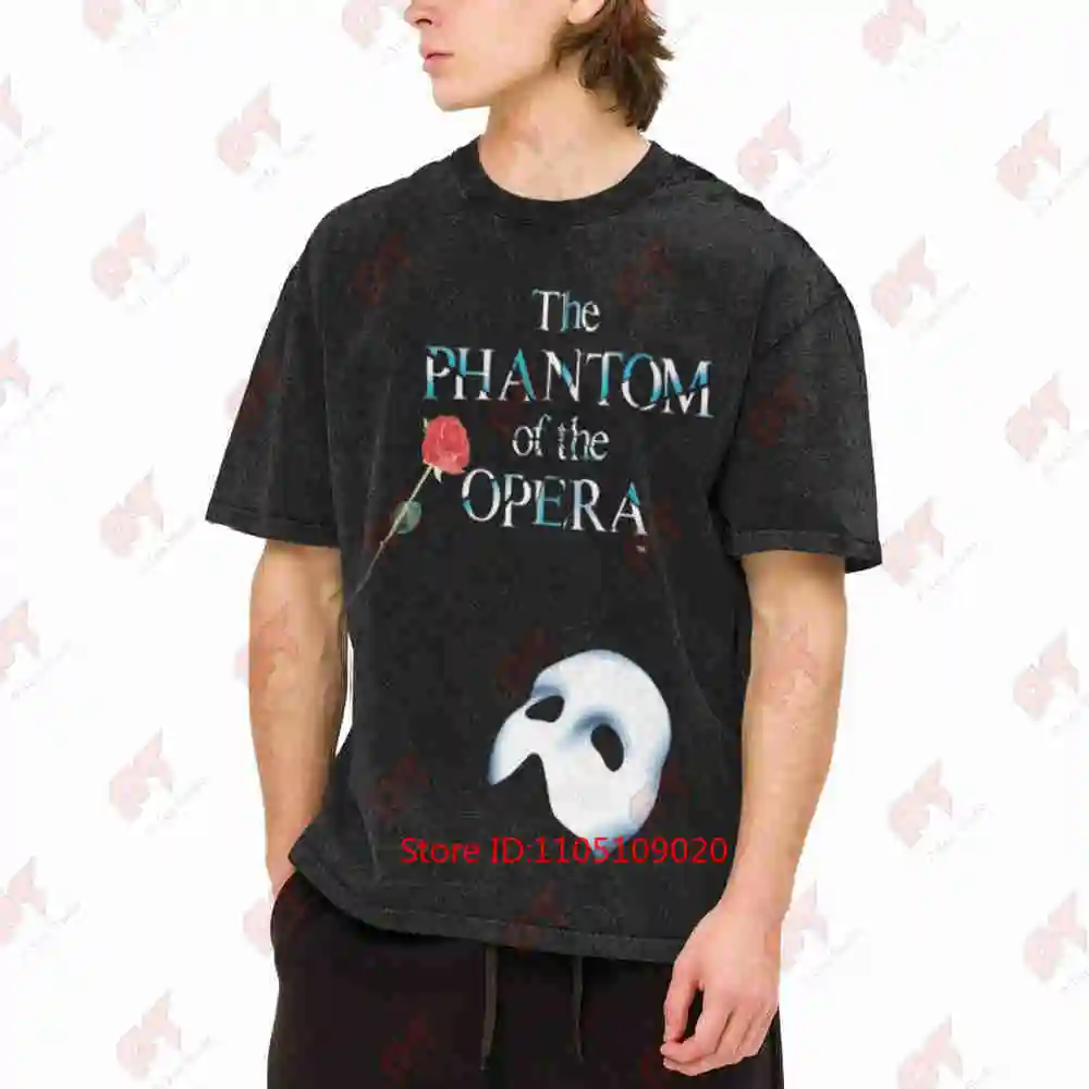The Phantom Of Opera Broadway Musical Show Vintage Washed Tee Pure Cotton T-Shirt