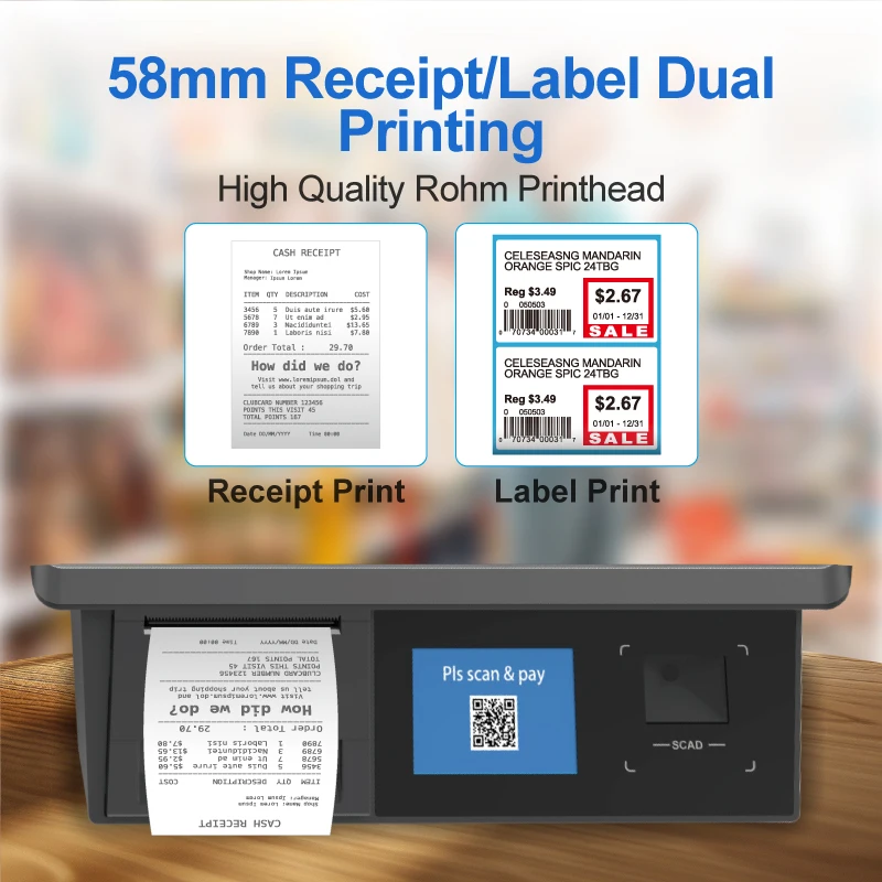MHT-D2 تصميم جديد نظام Pos للمطاعم طلب مفيد 10.1 بوصة شاشة تعمل باللمس رخيصة أندرويد ماكينة تسجيل المدفوعات النقدية اللوحي لسوق المزارعين #2