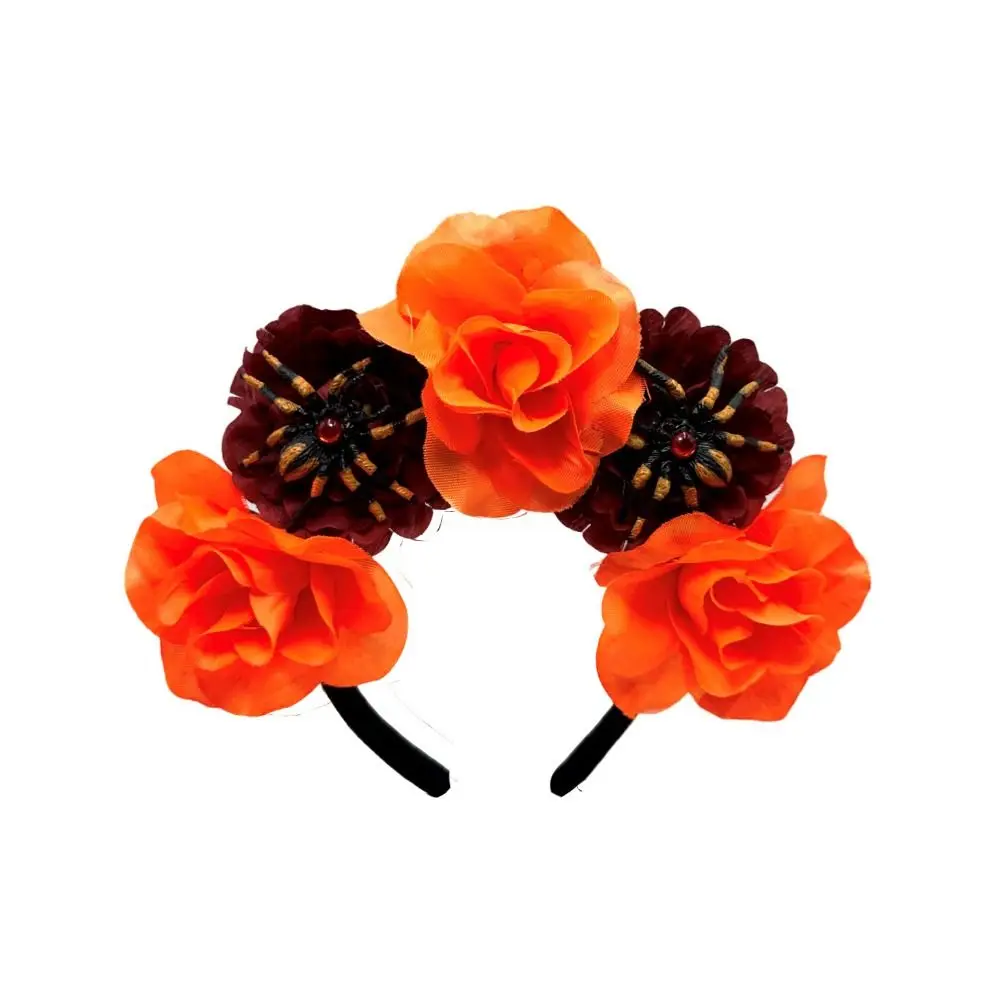 

Lightweight Artificial Rose Headband Realistic Comfortable Halloween Hair Accessory Fabric Material Simulated Fabric Headband