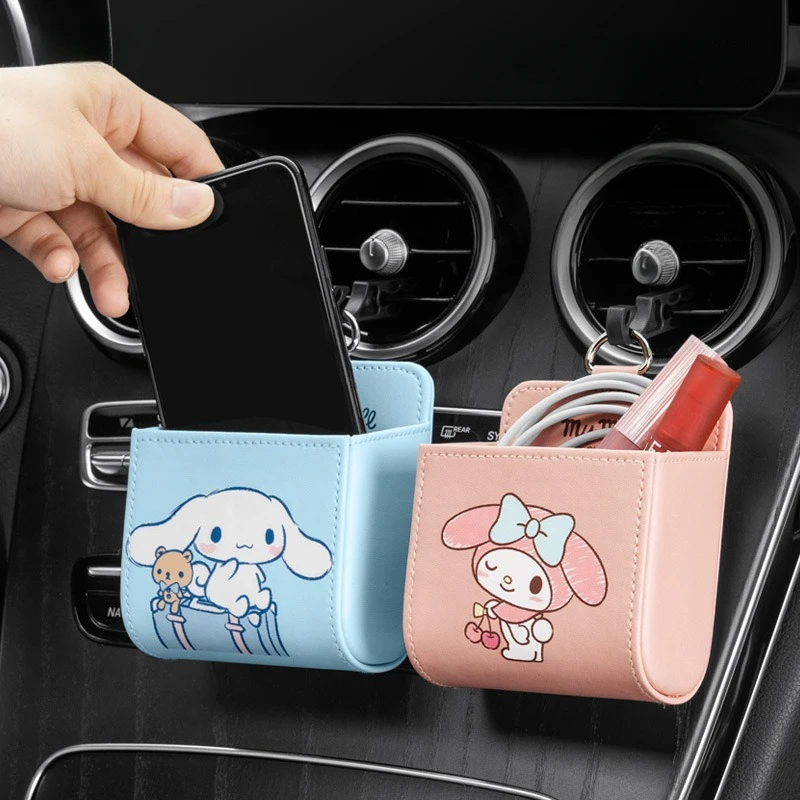 

Sanrio Car Air Conditioning Vent Storage Box Storage Storage Bag Hanging Mobile Phone My Melody Accessories