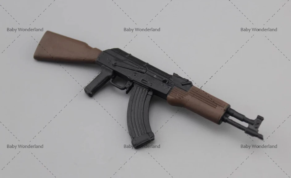 In Stock 1/12 Mini AK47-MK P istol Weapon Model Scene Props Fit 6''Action Figure Body Accessories Length About 10cm