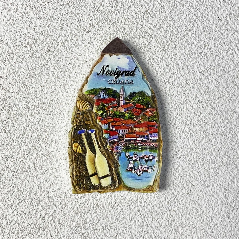 

Novigrad Croatia Tourism Souvenir Home Decor Bullet Building 3D Stereo Magnetic Refridgerator Magnets