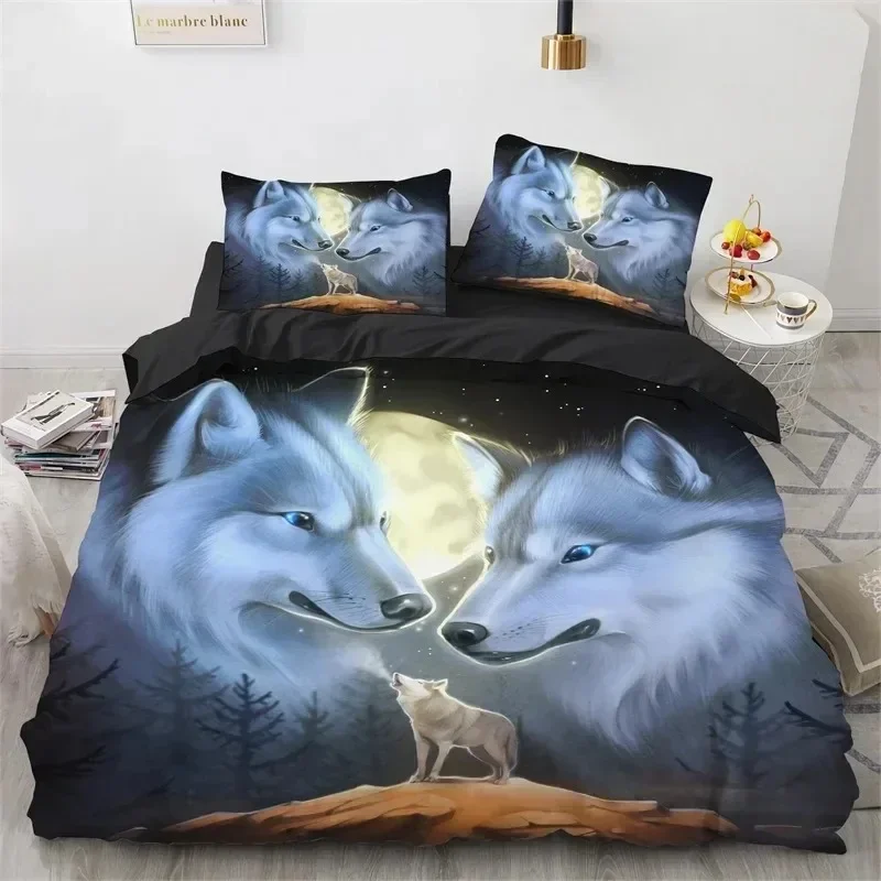 Wolf Exotic Animal Bedding Set For Bedroom Soft Modern Bedspreads Comefortable Kids Duvet Cover Quilt Cover And Pillowcase