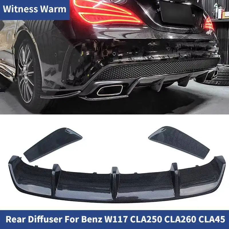 Diffuseur de pare-chocs arrière en fibre de carbone pour Mercedes Benz iter 180 iter 200 iter 250 Cla-W117 2013-2015