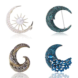 Ramadan Classic strass Moon spilla per le donne Unisex 4 tipi lune musulmano Ramadan accessori capodanno amico Pin regalo