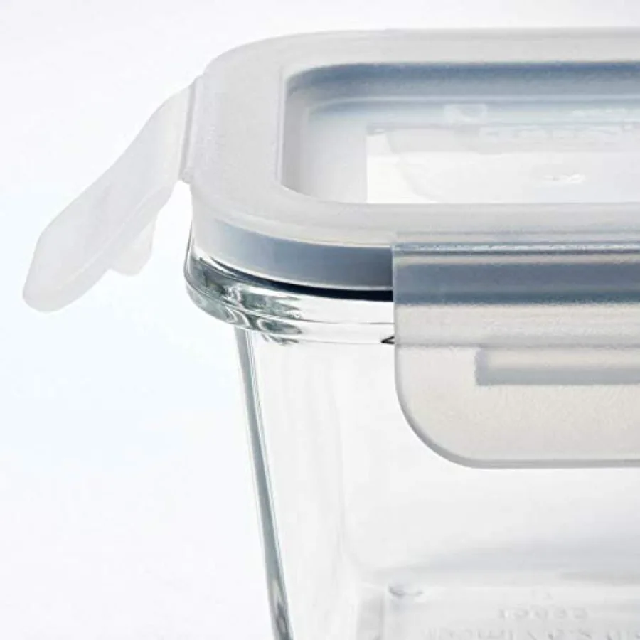 ASIA 365+ حاوية طعام بغطاء، زجاج مربع 180 مل، مجموعة من 3 قطع #4