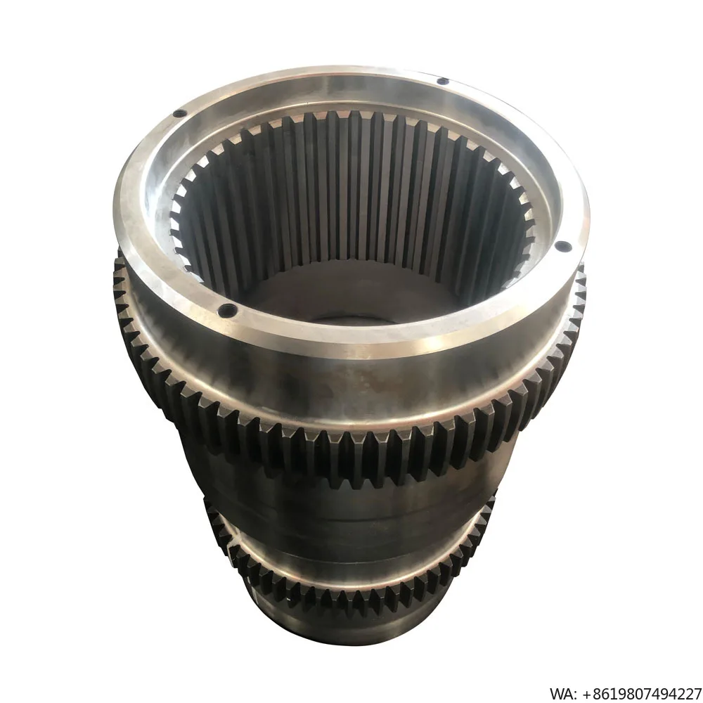 Heavy Duty Custom Steel Gear Sleeve with Internal Spline and External Teeth for Industrial Equipment