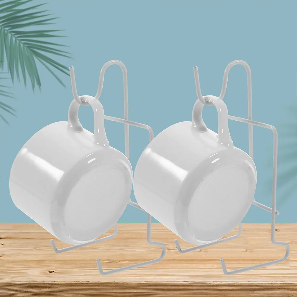 Sturdy Metal Coffee Mug Display Rack Iron Shelf Organizer For Home Kitchen Counter Storage Mug Stand Tea Holder Snack