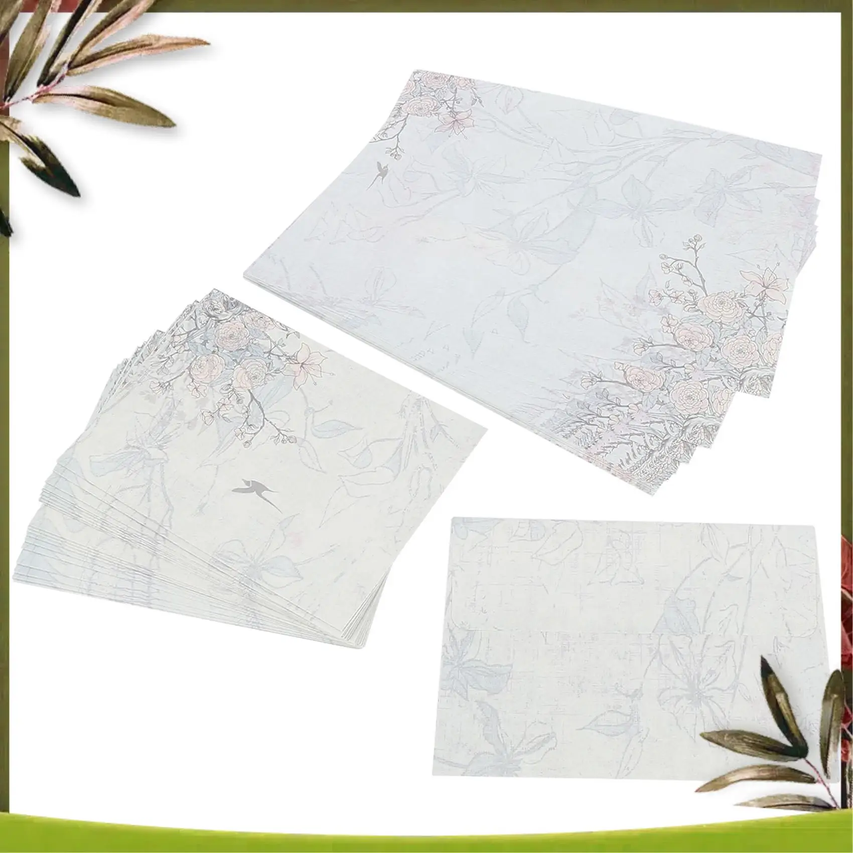 New-40 Sheet Vintage Stationery Sets With Envelopes For Writing Letters