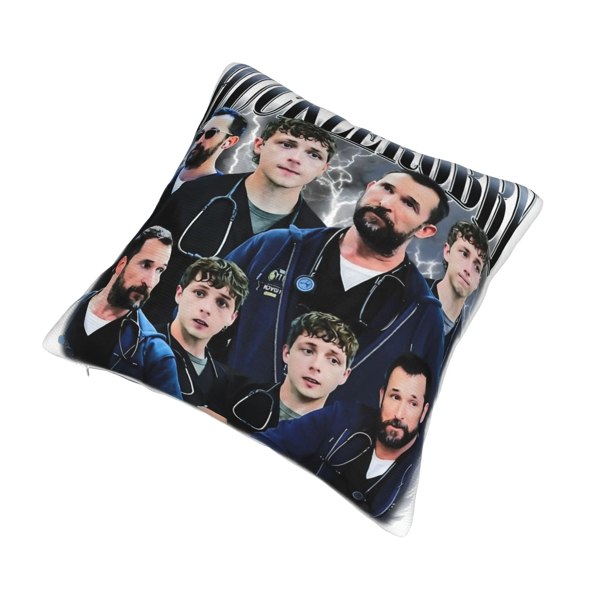Decorative Pillowcases The Pitt Hucklerobby  Merch Home Dr. Jack Dr. Robby Throw Pillow Case Cover Square Style Multi Size
