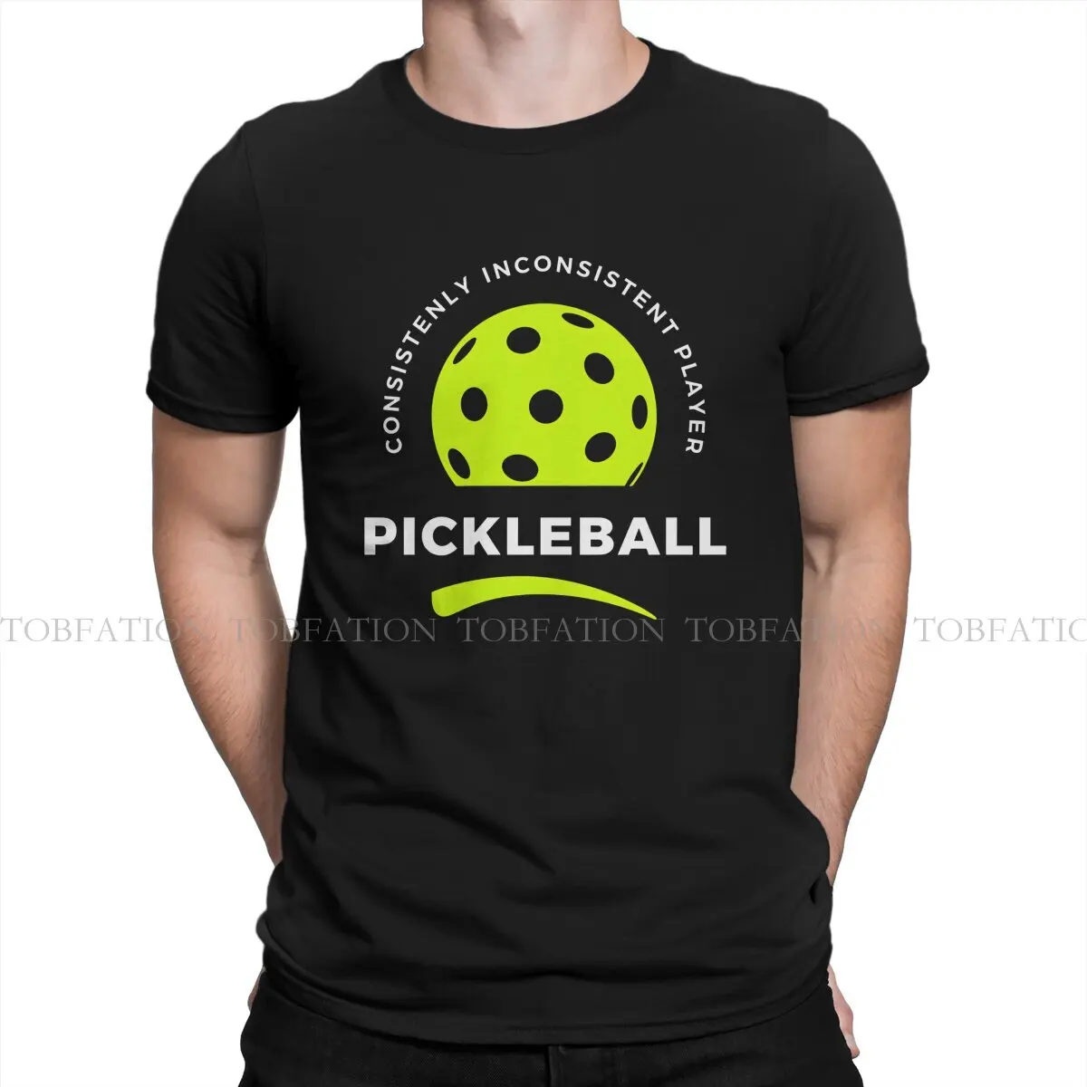 Pickleball Sports Crewneck TShirts Consistently Inconsistent Pickleball Player Print Homme T Shirt Funny Tops 6XL