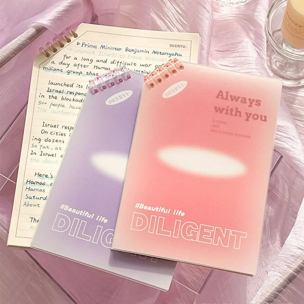 Portable A5/B5 Loose-leaf Notebook Replacable Stationery Binder Notebook Office/School Line Inside Paper Spiral Bound Notebook
