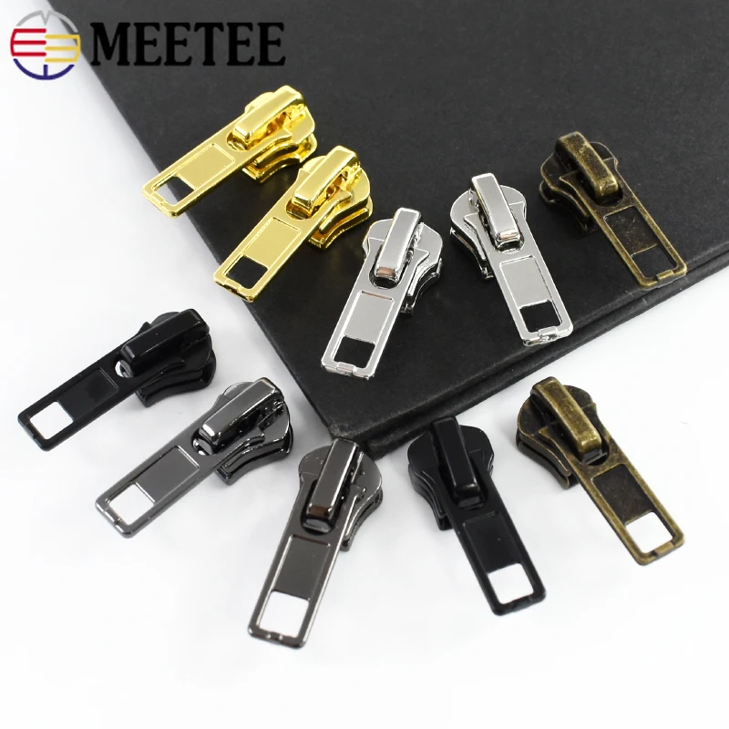 

20/50Pcs 3#5# Metal&Resin Zippers Slider Jacket Shoes Closure Zipper Puller Luggage Garment Pocket Zip Head Hardware Accessories
