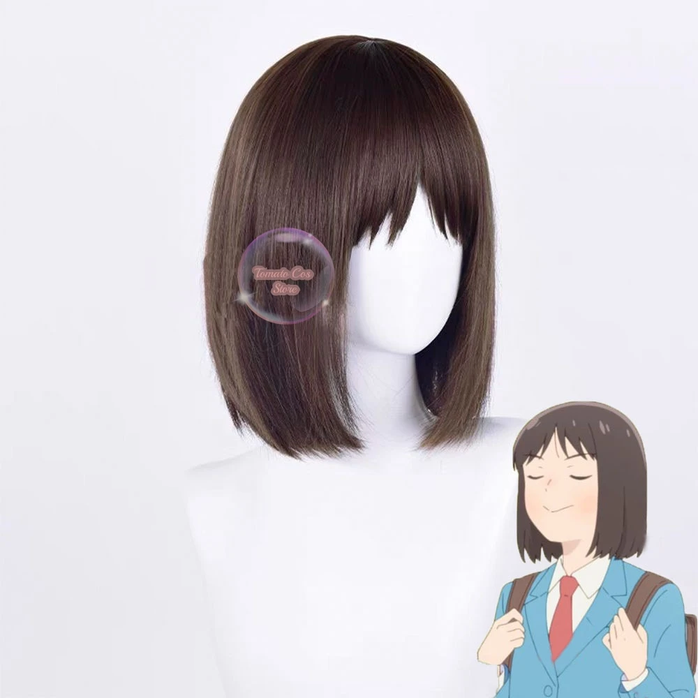 Anime Skip and Loafer Cosplay Wig Mitsumi Iwakura Wig Short Hair Brown Panda Hair Clip Hairpin Accessories Girls