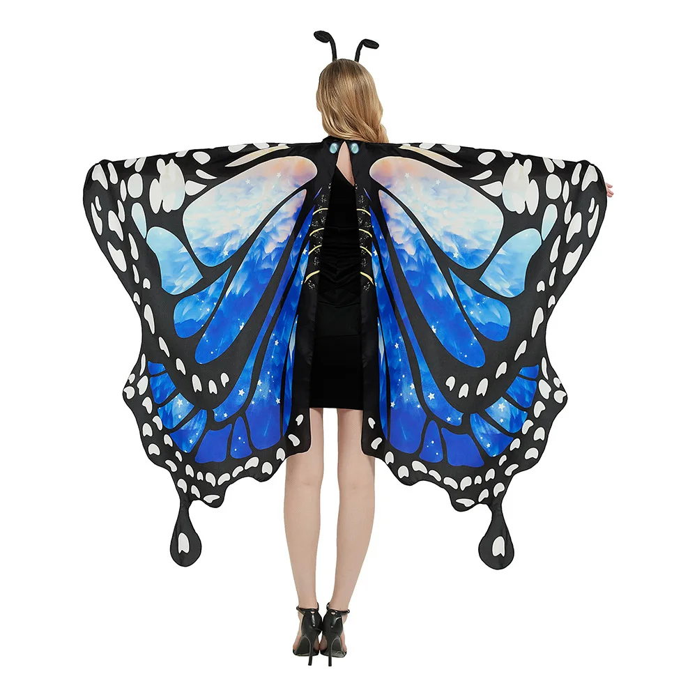 New Butterfly Cloak Butterfly Cloak Halloween Gradient Colorful Dance Decoration Butterfly Wings Female Performance Purple