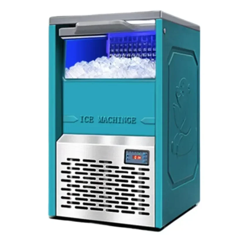 75kg/day Ice Maker Freezing Appliances For Commercial Milk Tea Shop Bar Square Barrel Water Ice Making Machine