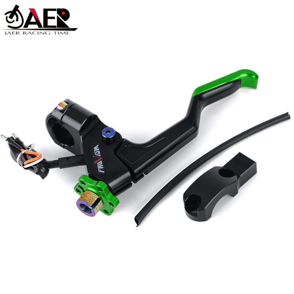 Long Extendable Stunt Clutch Lever Easy Pull Cable System for Kawasaki KX 65 80 85 100 125 250 500 KX250F KX450F KLX400 KLX450R