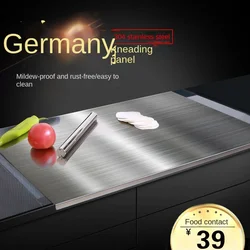 Multifunctional 304 Stainless Steel Chopping Board for Home Baking and Cooking with  Cutting Guides and Measuring Ruler