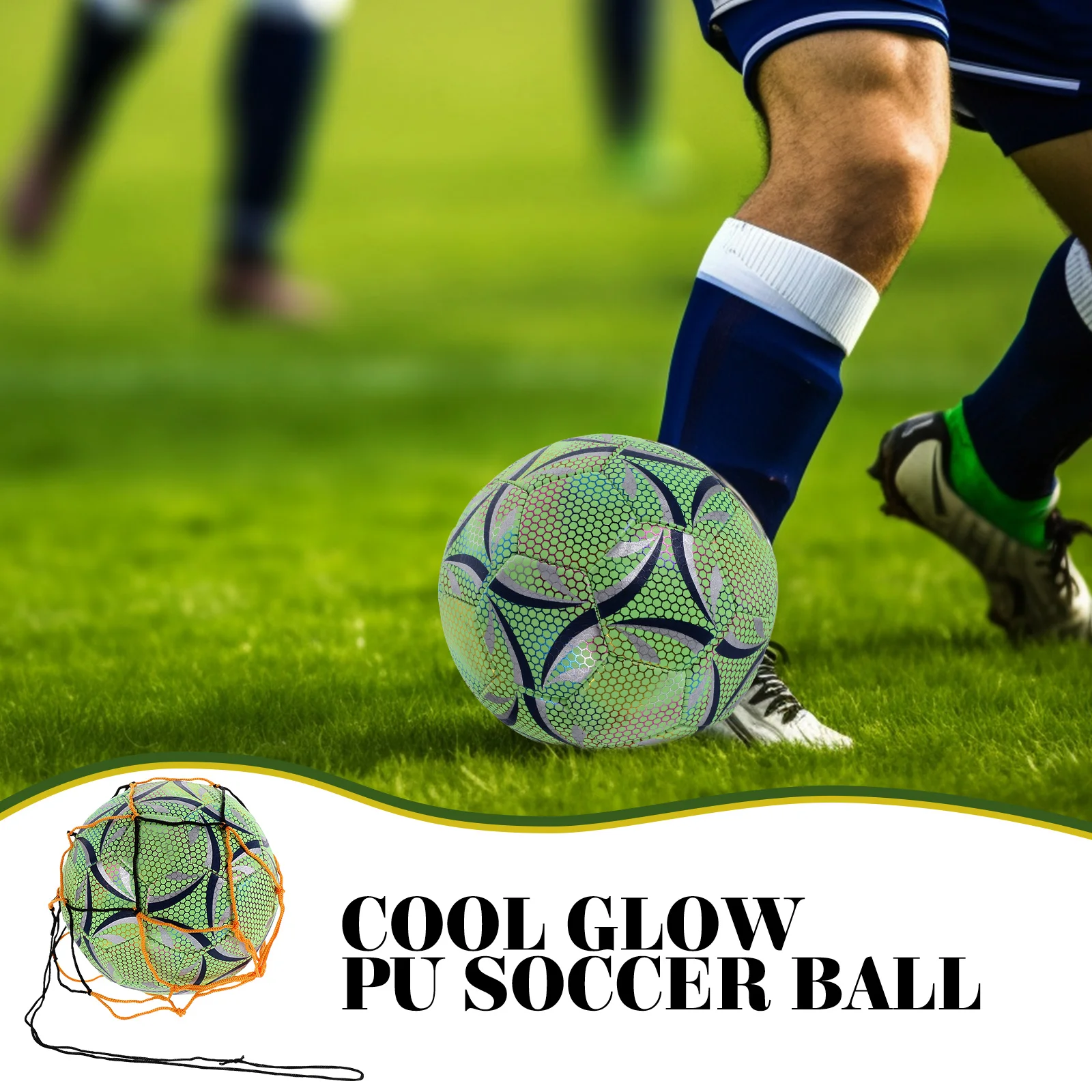 Pelota de fútbol fluorescente de PU, Balón de entrenamiento de fútbol que brilla en la oscuridad, regalo creativo para niños