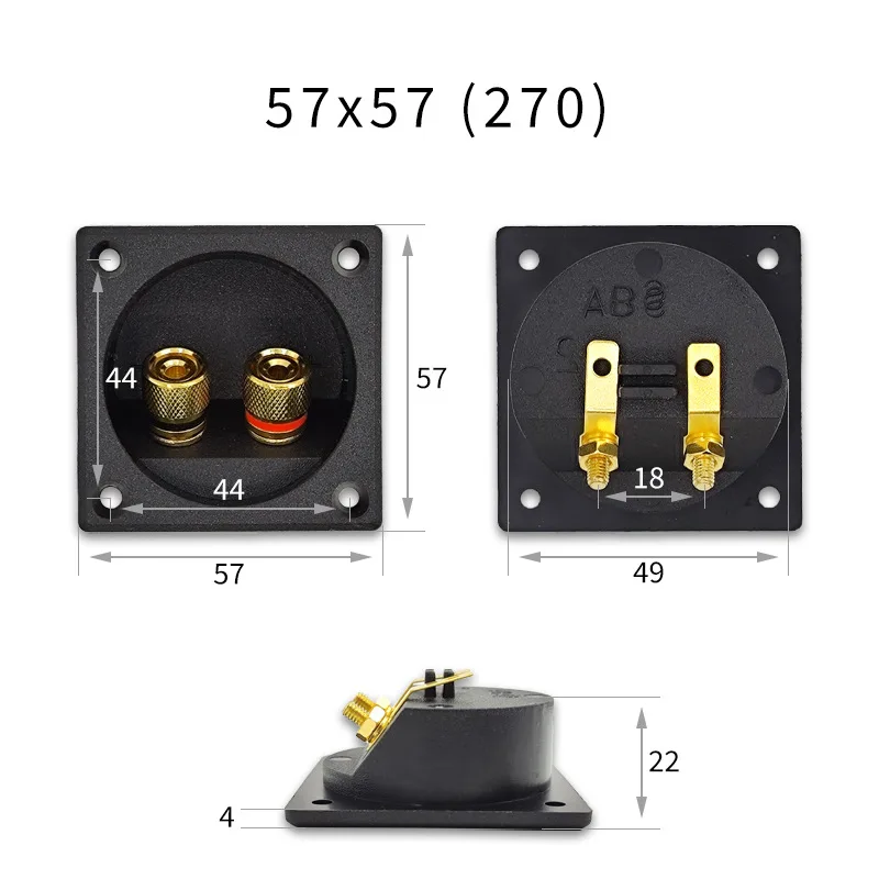 DIY Audio-Zubehör Lautsprecher-Anschlussbox 2/4-Wege Optional Verstärkte ABS-Kunststoff Anschlussdose Verbindungsclip 2 Stück/Set – Detail 8