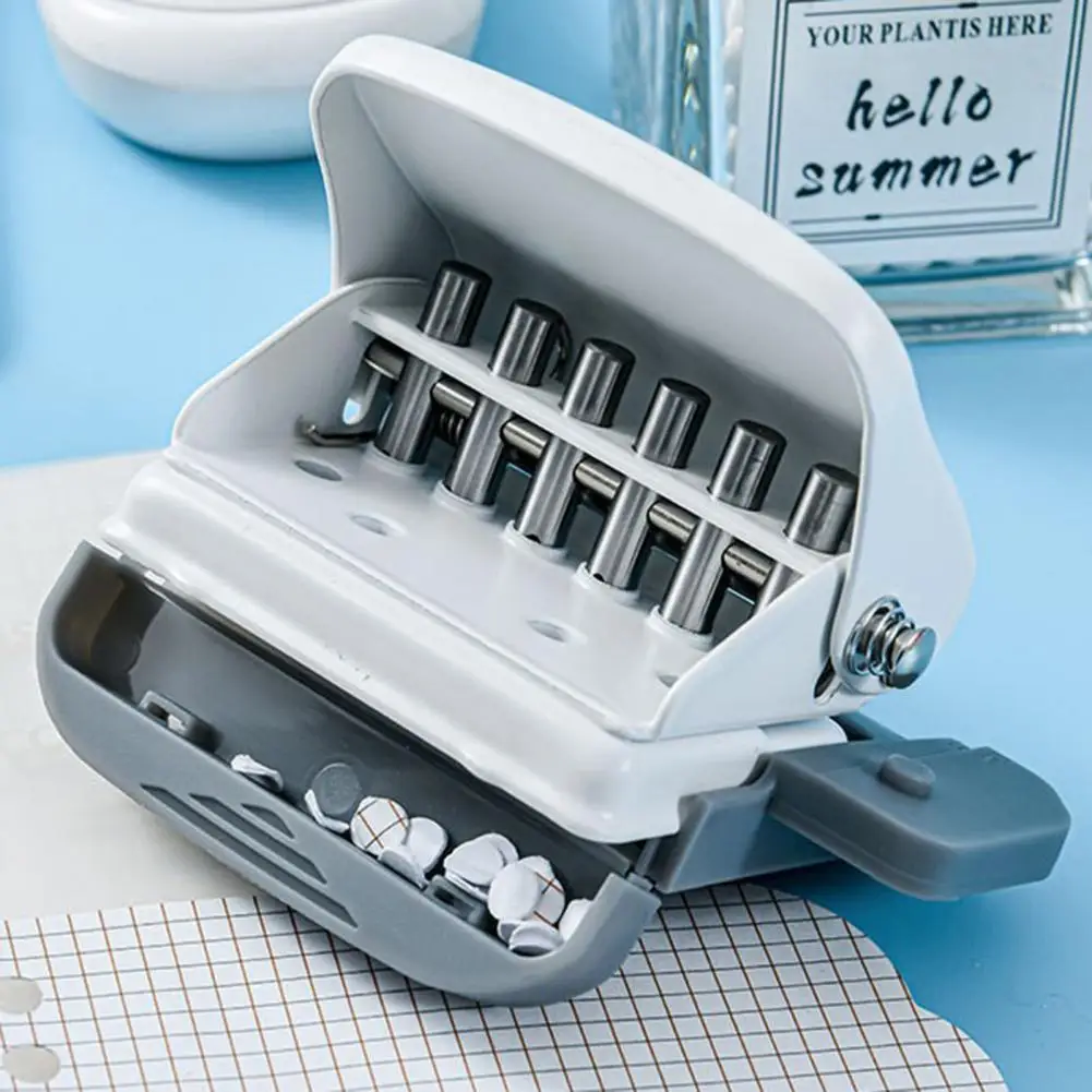 Mini 6 Holes Hole Puncher B5 Loose Leaf Paper Hole Punch Standard Hole Punch DIY Office Binding Tool Office School Supplies