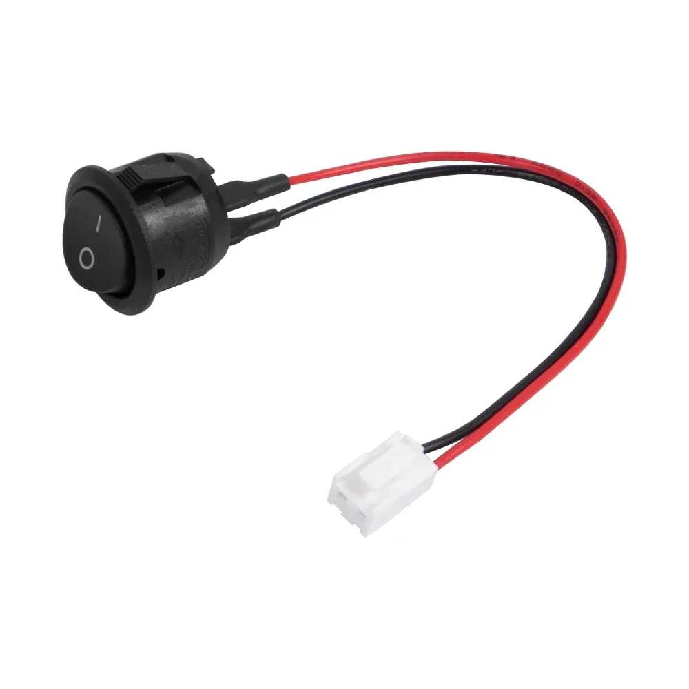 ON/OFF Round Rocker Switch 2 Pin Mini Toggle Switch SPST Push Button Switch 20mm with Wire for VIVO Electric Scooter Accessories