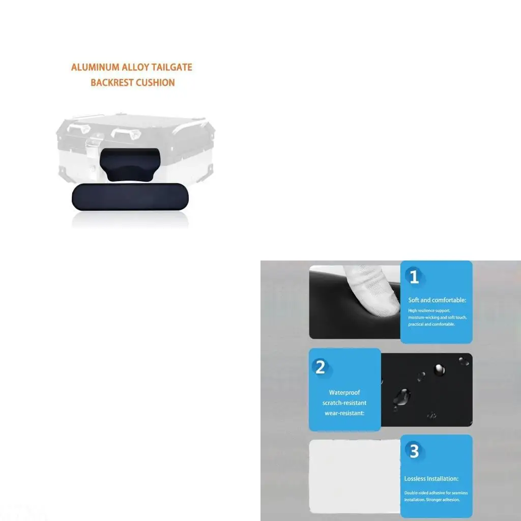 

G7NA Ergonomic Top Box Pad For Motorcycle Shock Absorbing PU Foam Secure Adhesive