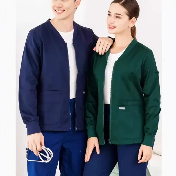 

Thick Long Sleeve Operating Room Nurse Top Doctor Work Uniform Hand Washing Clothes Outer Jacket Winter Surgical Gown