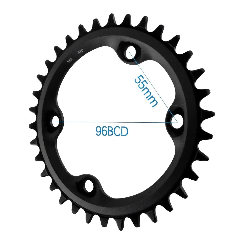 96BCD single speed chainring wheel compatible with For MT510 crankset 32T 34T iron platter recessed mounting holes
