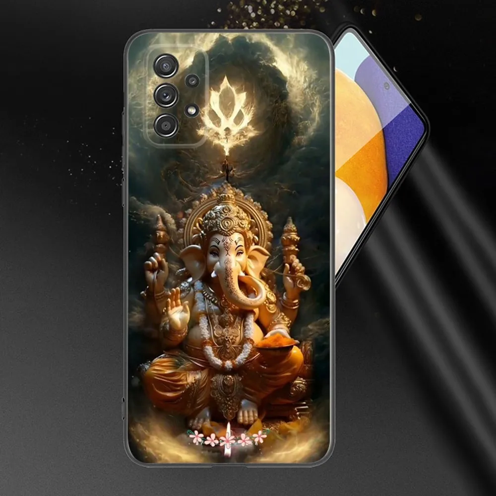 Ganesha The Hindu Phone Case, Soft Black Phone Cover, Samsung Galaxy A13,A21s,A22,A31,A32,A52,A53,A71,A80,A91